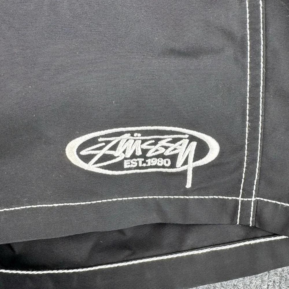 Stussy Coastal Board Shorts Mens 32 Black Surfwear Beach Vacation Travel Y2K